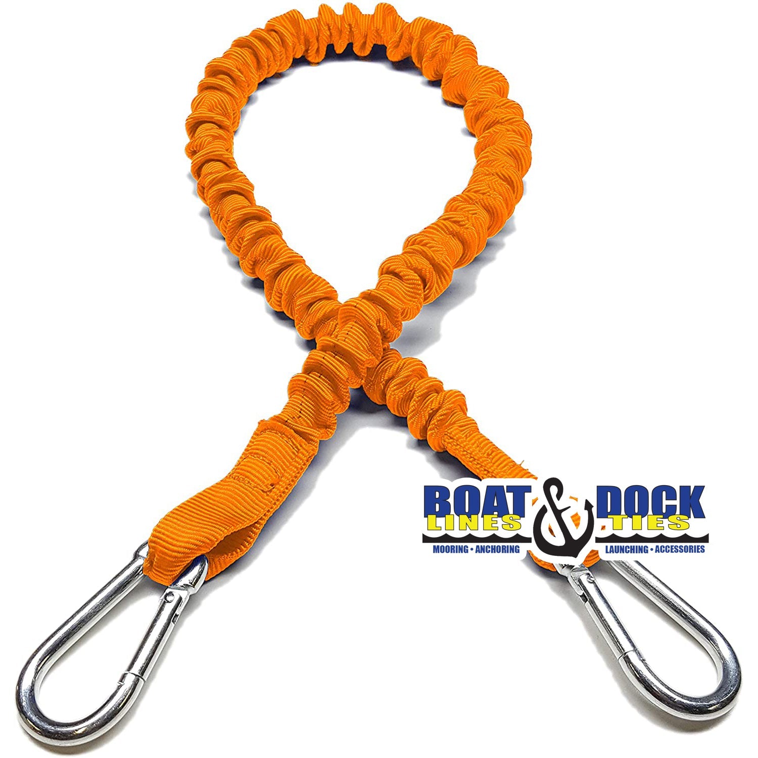 Boat Lines & Dock Ties - Boat Dock Tie Bungee Cords, 24 Hooked Ends, UV  Protected Bungee Cords - Set of 2 - Made in USA (Black)