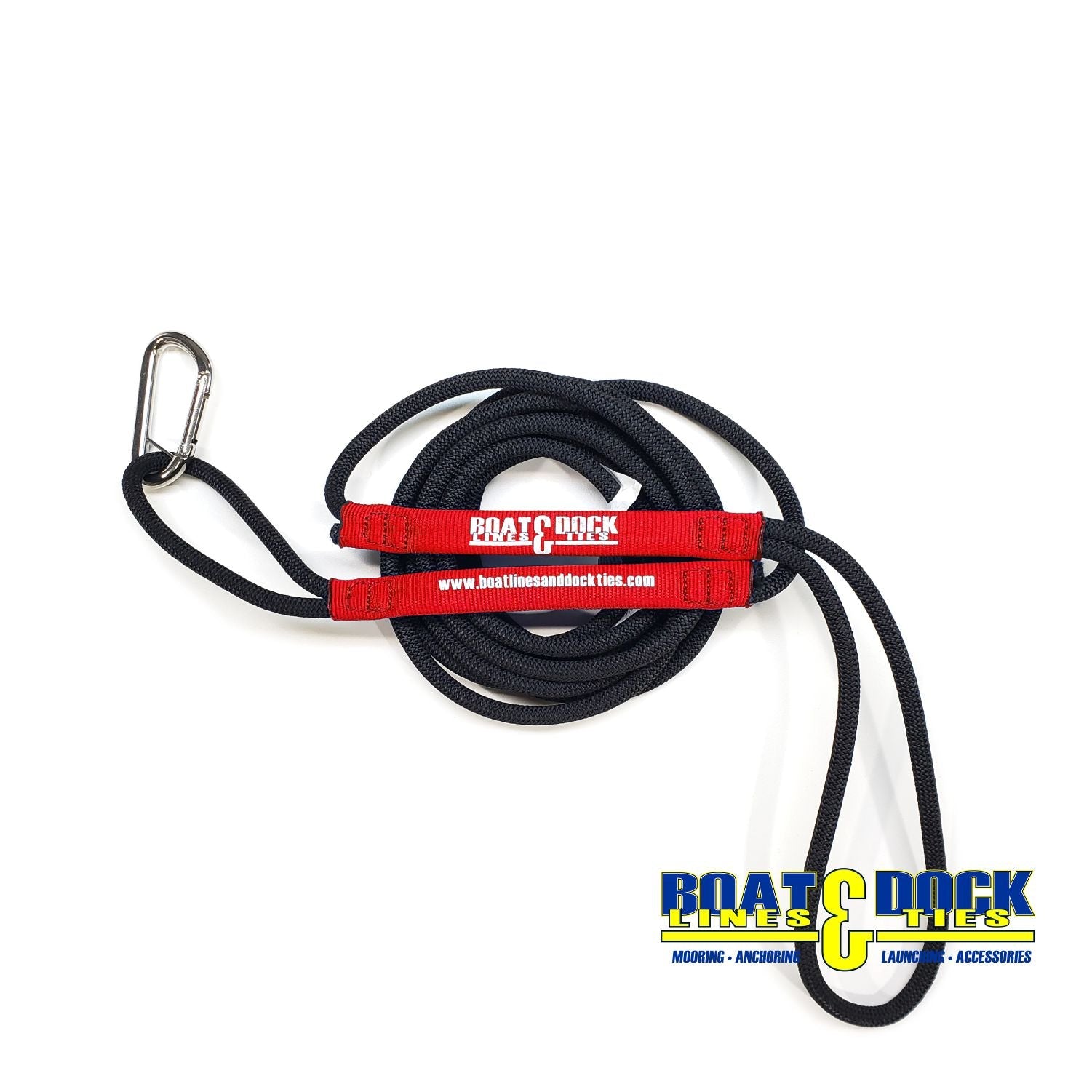 Bungee Boat Rope 15' with Stainless Steel Hook,  Heavy Duty Boat Line, Used for Launching / Retrieving Boats BLD - USA Made