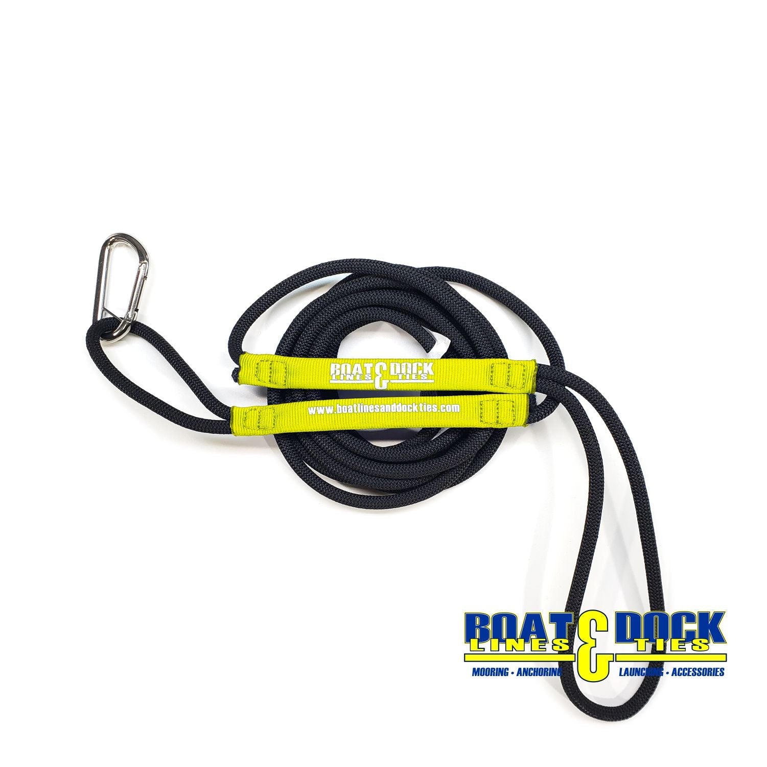 Bungee Boat Rope 10'  with Stainless Steel Hook,  Heavy Duty Boat Line, Used for Launching / Retrieving Boats BLD - USA Made