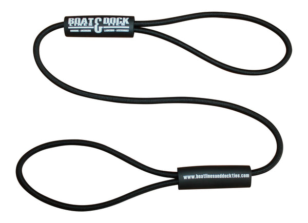 Basic Bungee Boat Dock Ties with Floats - 2 pair pack